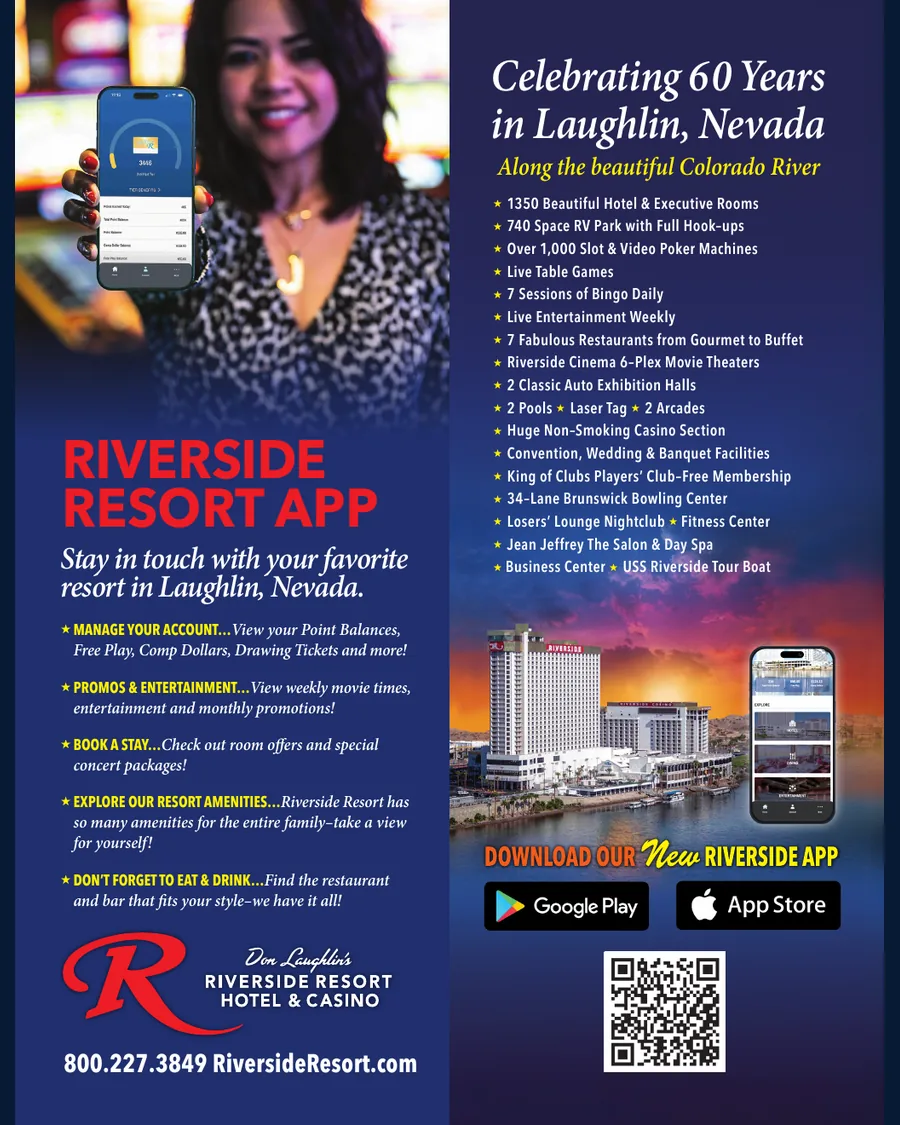 Riverside Resort Hotel & Casino sponsor advertisement